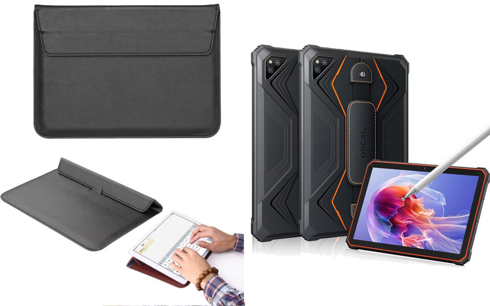 Чехол-конверт VitoCase для Blackview Active 6, с функцией подставки для планшета Черный Киев - изображение 1