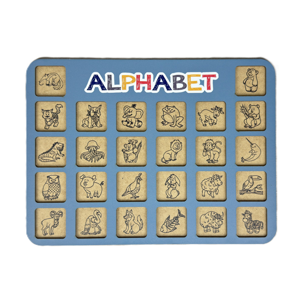 Деревянный алфавит-вкладыш английский 