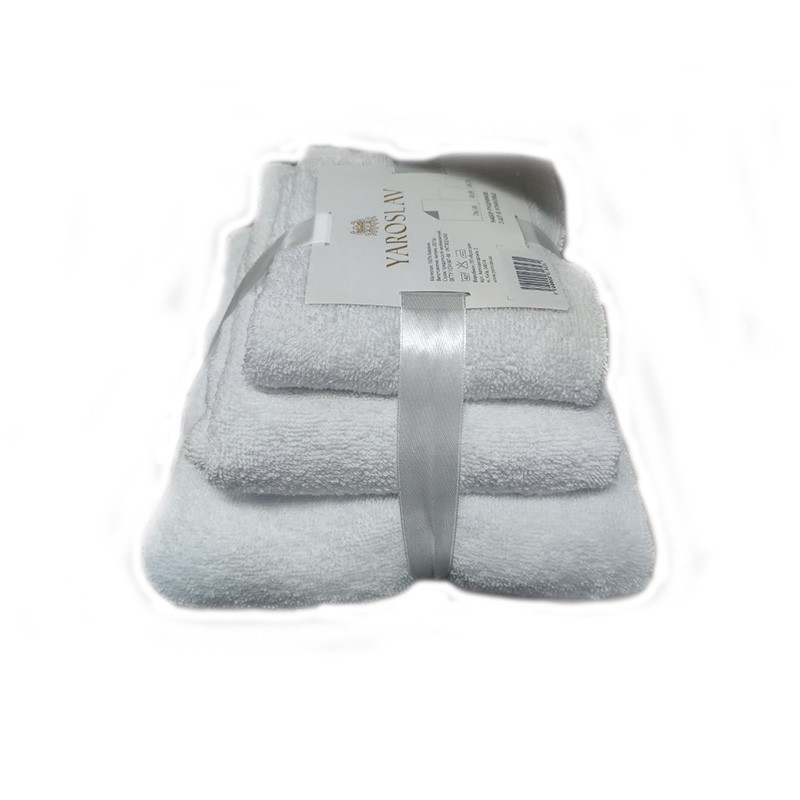 Набір 3шт. махрових рушників білий - 70*140, 50*90, 40*70 Київ - фото 1