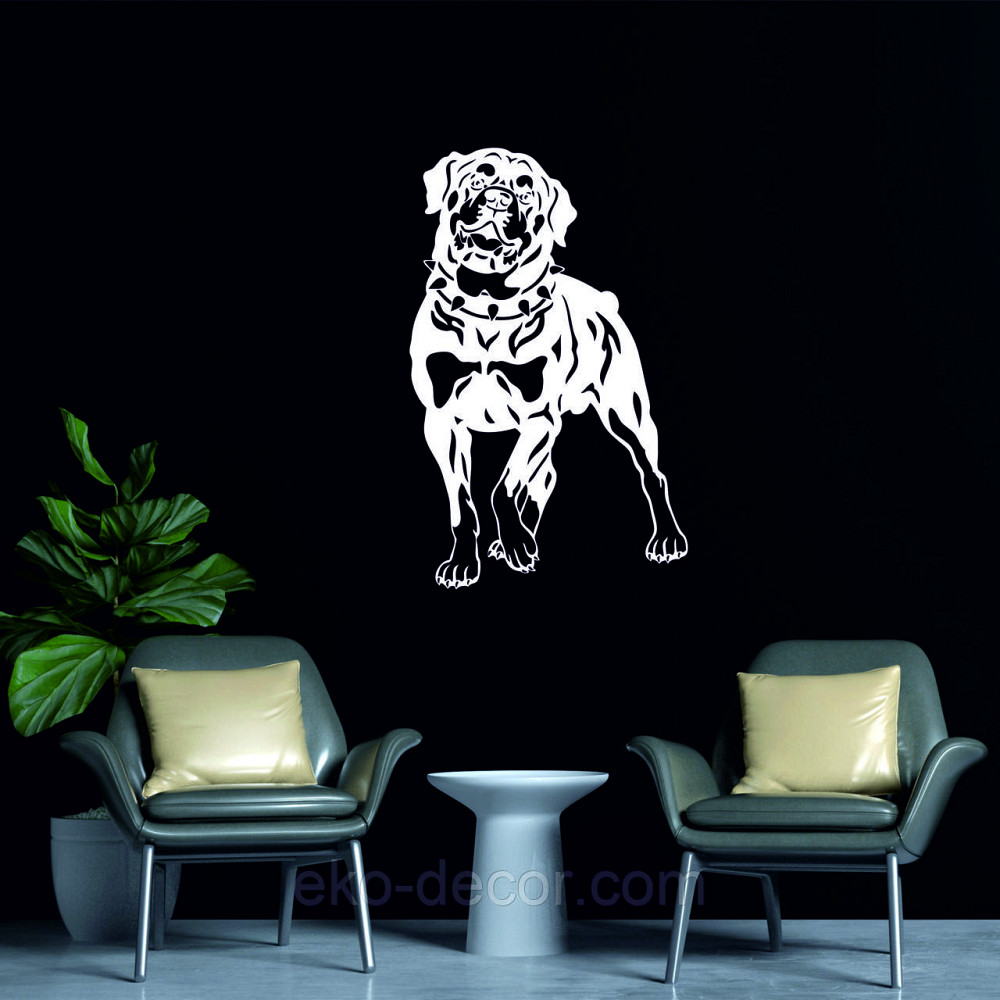 Декоративное настенное Панно «Ротвелер», Декор на стену 90*57 см, Белый Киев - изображение 2