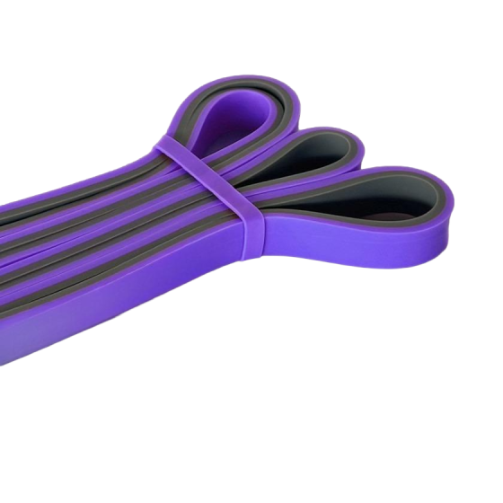 Еспандер-петля (гумка для фітнесу і кроссфіту) PowerPlay 4116 Double Colors Фіолетово/Сіра (14-23 кг) Київ