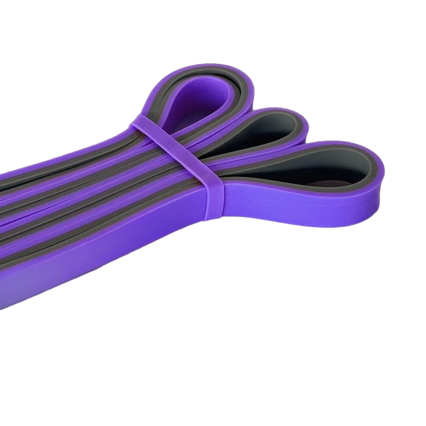 Эспандер петля (резинка для фитнеса и кроссфита) PowerPlay 4116 Double Colors Фиолетово/Серая (14-23 кг) Киев - изображение 3