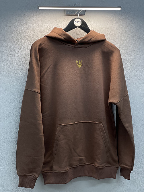 Коричневий весняний костюм з тризубом Чернівці - фото 2