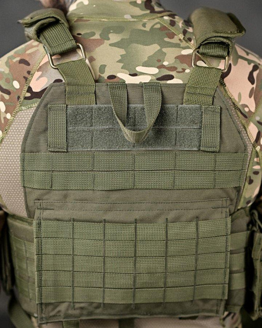 Плитоноска SINGLE SWORD олива 4 точки швидкого скидання Одеса - фото 8