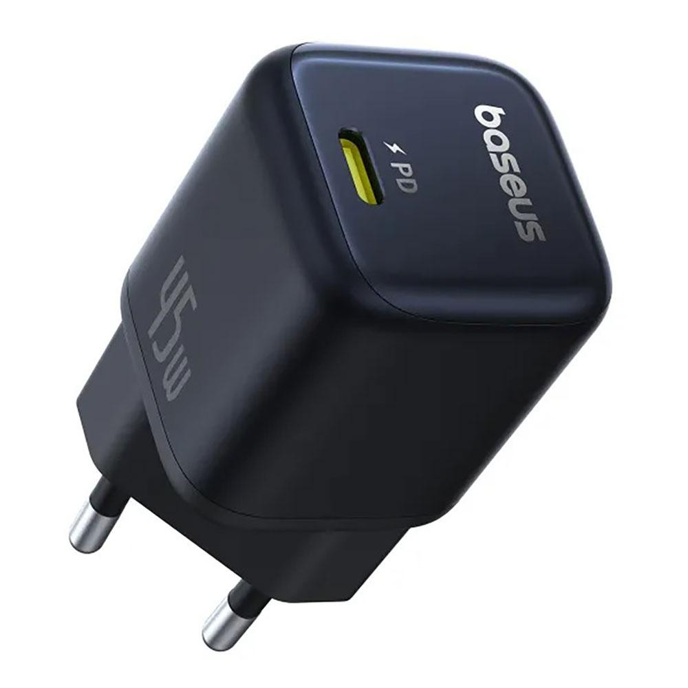 Сетевое зарядное устройство Baseus PicoGo GaN Fast Charger 1C 45W EU Cosmic Black Одесса - изображение 1