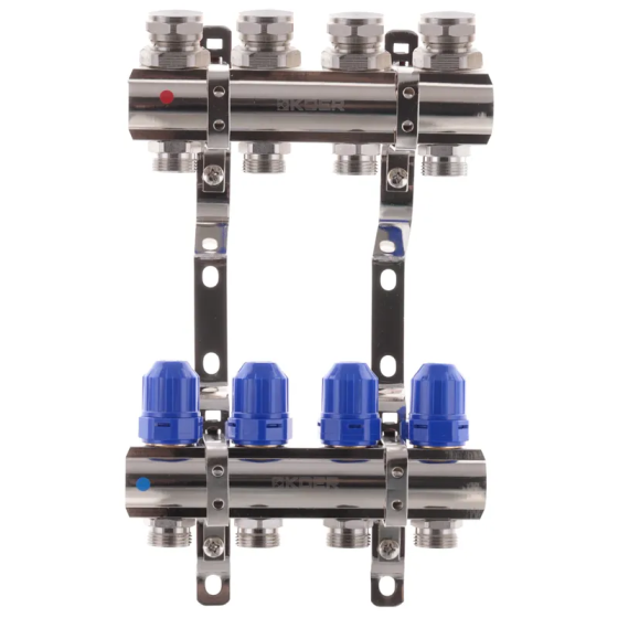 Колекторний блок з термостатіч. клапанами Koer KR.1100-04 1"x4 ways (KR2630) Київ