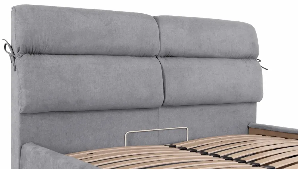 Кровать Двуспальная Edinburgh Comfort 160 х 200 см Rosto 93 С подъемным механизмом и нишей для белья Серый Киев - изображение 5