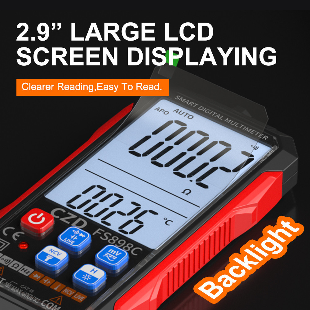 Тестер цифровой FS898C 6000бит автоматический мультиметр АКБ Винница - изображение 5