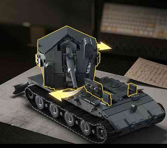 Конструктор  Waffenträger E-100 — 2036 деталей, масштаб 1:28, сумісний з LEGO Technic Київ