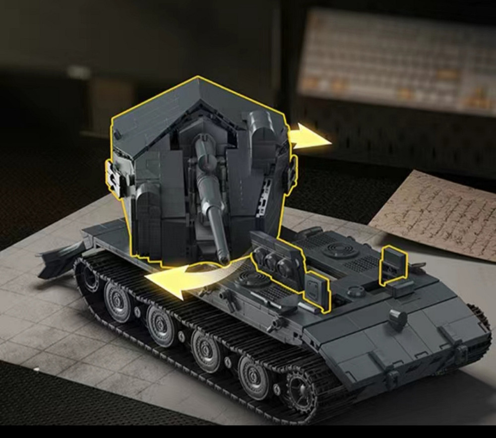 Конструктор  Waffenträger E-100 — 2036 деталей, масштаб 1:28, сумісний з LEGO Technic Київ - фото 5