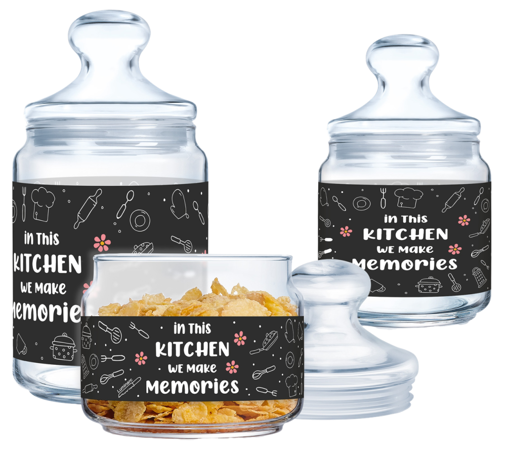 Набір банок Luminarc Club Kitchen Memories, 3х0.5, 0.75, 1 л (7093985) Киев - изображение 2