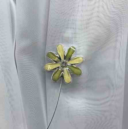 Магніти для штор та гардин "Flowers" набір 2 шт Оливковий (81-252) Київ