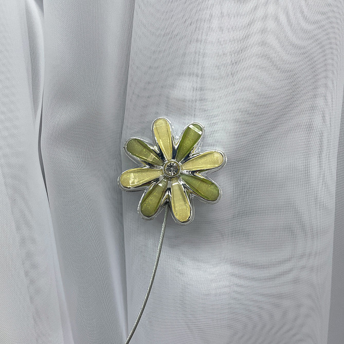 Магніти для штор та гардин "Flowers" набір 2 шт Оливковий (81-252) Київ - фото 2