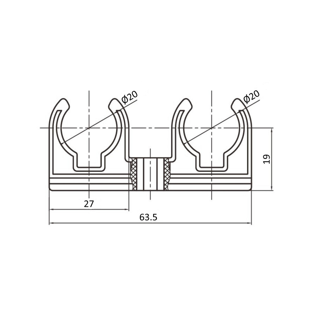 Крепеж PPR Blue Ocean 20 двойной Киев - изображение 2
