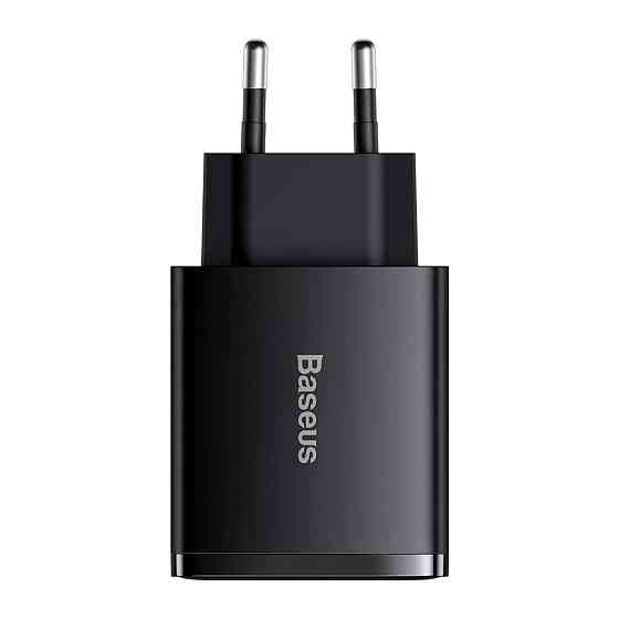 Мережевий зарядний пристрій Baseus Compact Quick Charger 2U+C 30W EU, колір чорний CCXJ-E01 Одеса