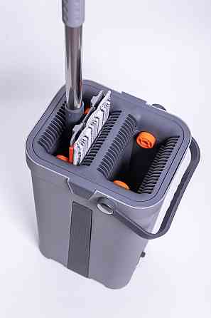 Швабра з плоскою насадкою та відром для миття підлоги Київ