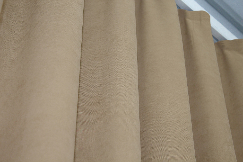 Комплект готових штор VR-Textil Мікровелюр SPARTA № 1032ш Темний беж100х285 см 2 шт (31-344) Київ - фото 6