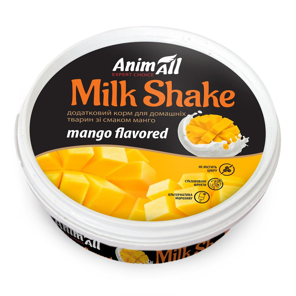Дополнительный корм AnimAll MilkShake для кошек и собак со вкусом манго, 30 г Киев - изображение 1