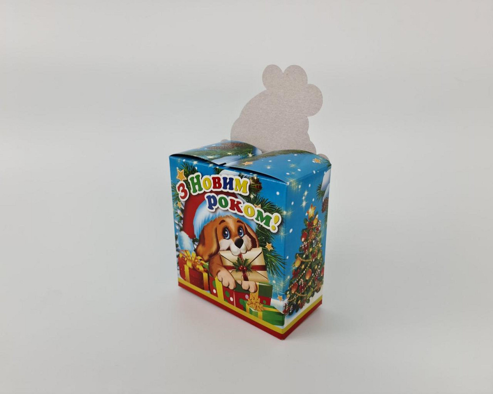 Бумажная коробка для новогодних подарков  (600грм) Семья снеговиков  №210с (1 шт) Харьков - изображение 2