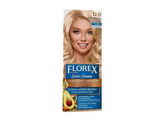 Крем-фарба Ультра-блонд д/волосся КЕРАТИН 12.0 ТМ Florex   Solmir Київ