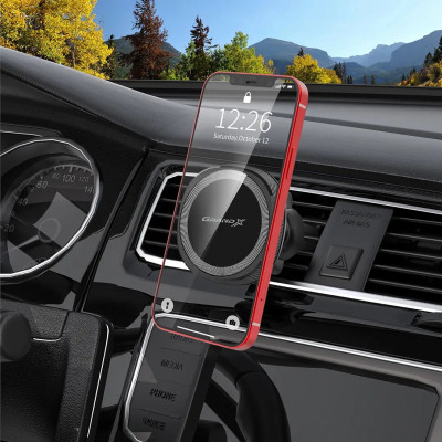 Універсальний автотримач Grand-X MT-15W MagSafe з зарядкою 15W (кріплення на дефлектор) (MT-15W) Вінниця - фото 7