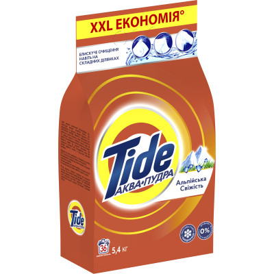 Пральний порошок Tide Аква-Пудра Альпійська свіжість 5.4 кг (8006540535189) Вінниця - фото 3