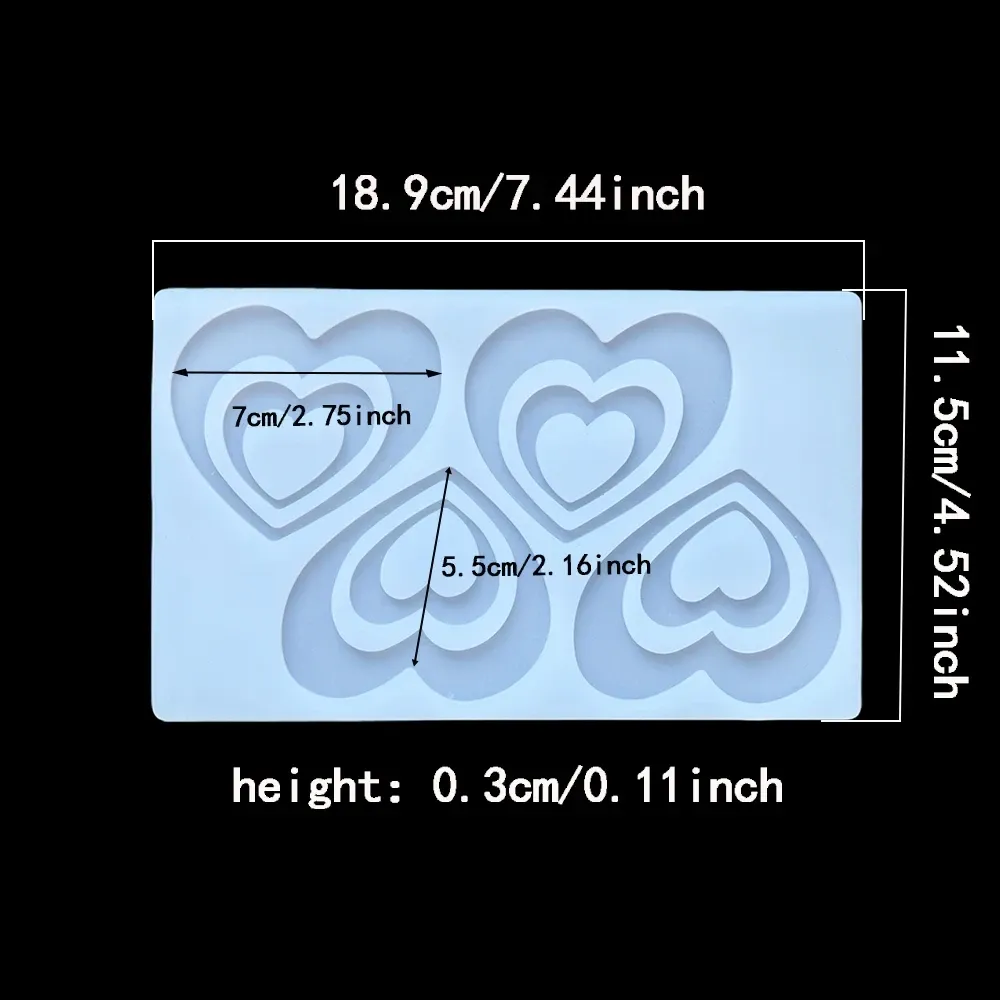 Формочка для шоколаду Сердечка 189 на 115 мм сірий Київ - фото 5
