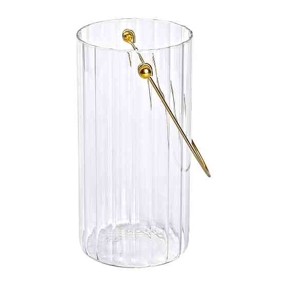 Yiwu Декоративна скляна ваза для квітів із ручкою 19,5 см. Коломия