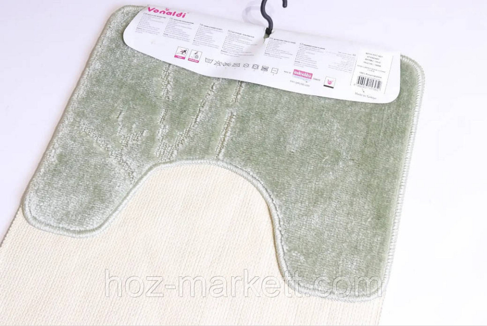 Килимки для ванної світло - зеленого кольору виробництва Туреччина 80 х 50 см Харків - фото 3