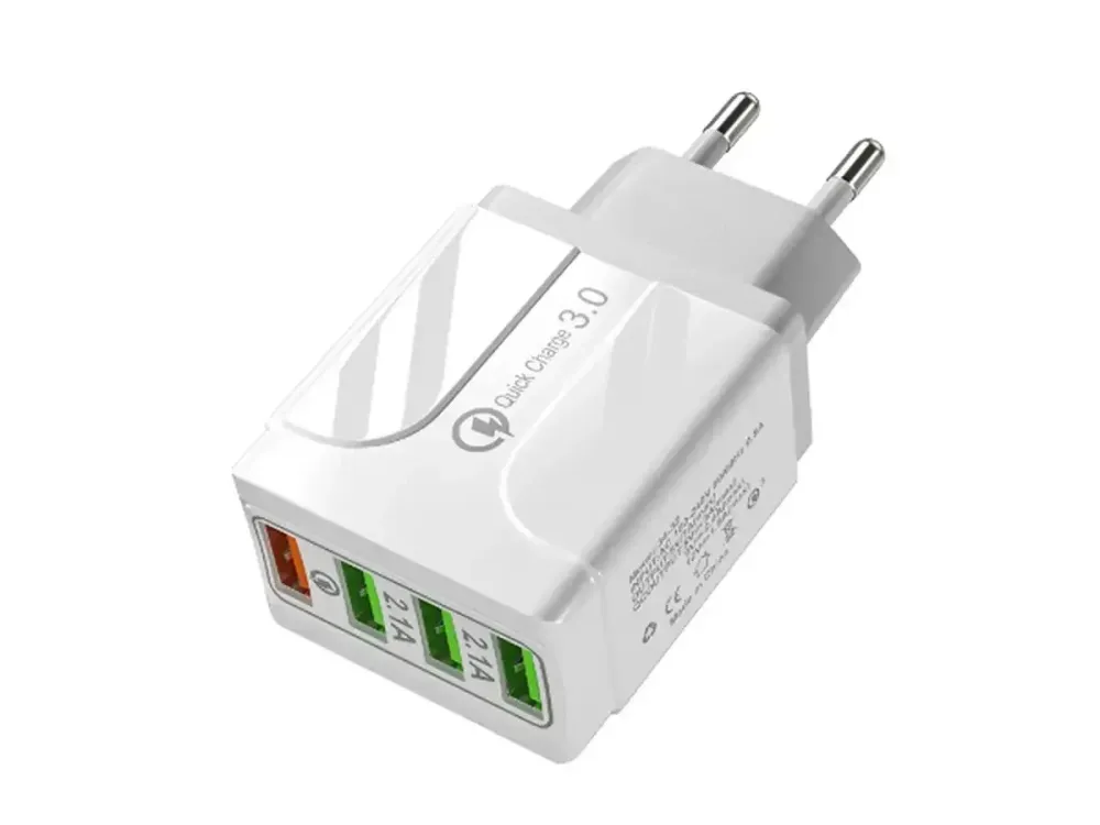 Зарядний пристрій 220В 3,5А QC3.0 USBx4 Quick Charger 34-2 для портативних пристроїв Одеса - фото 2