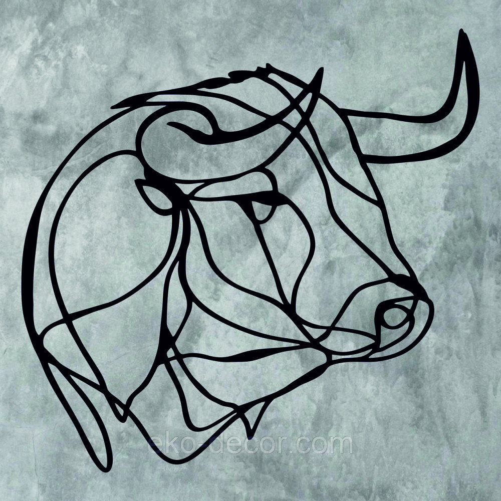 Настенный декор Панно «Бык» Декор на стену 90*90 см, Черный Киев - изображение 8