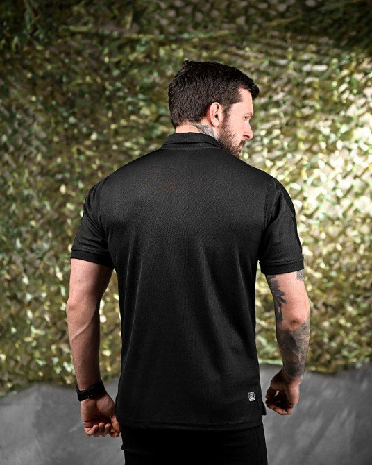 Тактическая футболка PATRIOT поло полиция черная  ВТ7422 Одесса - изображение 3