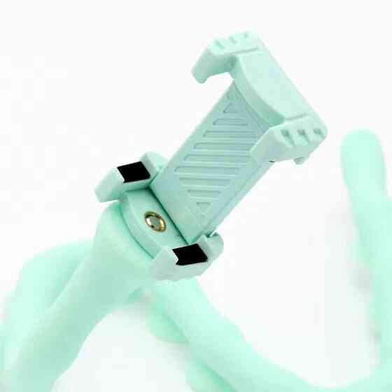 Гнучкий тримач для телефону з універсальними присосками Cute Worm Lazy Holder. QR-362 Колір блакитний Київ