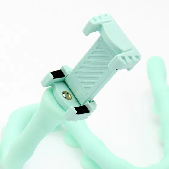 Гнучкий тримач для телефону з універсальними присосками Cute Worm Lazy Holder. QR-362 Колір блакитний Київ - фото 2