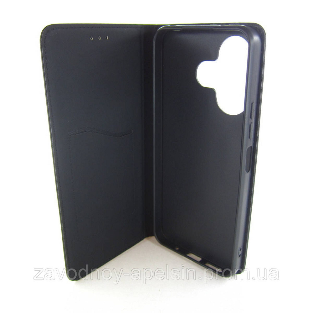 Чехол книжка Xiaomi Poco M6 4G Кожаный (черный) Одесса - изображение 2