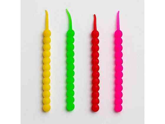 Силіконова приманка Bubble Worm 3,1 mix (4шт/уп) ТМ REFLEX Київ