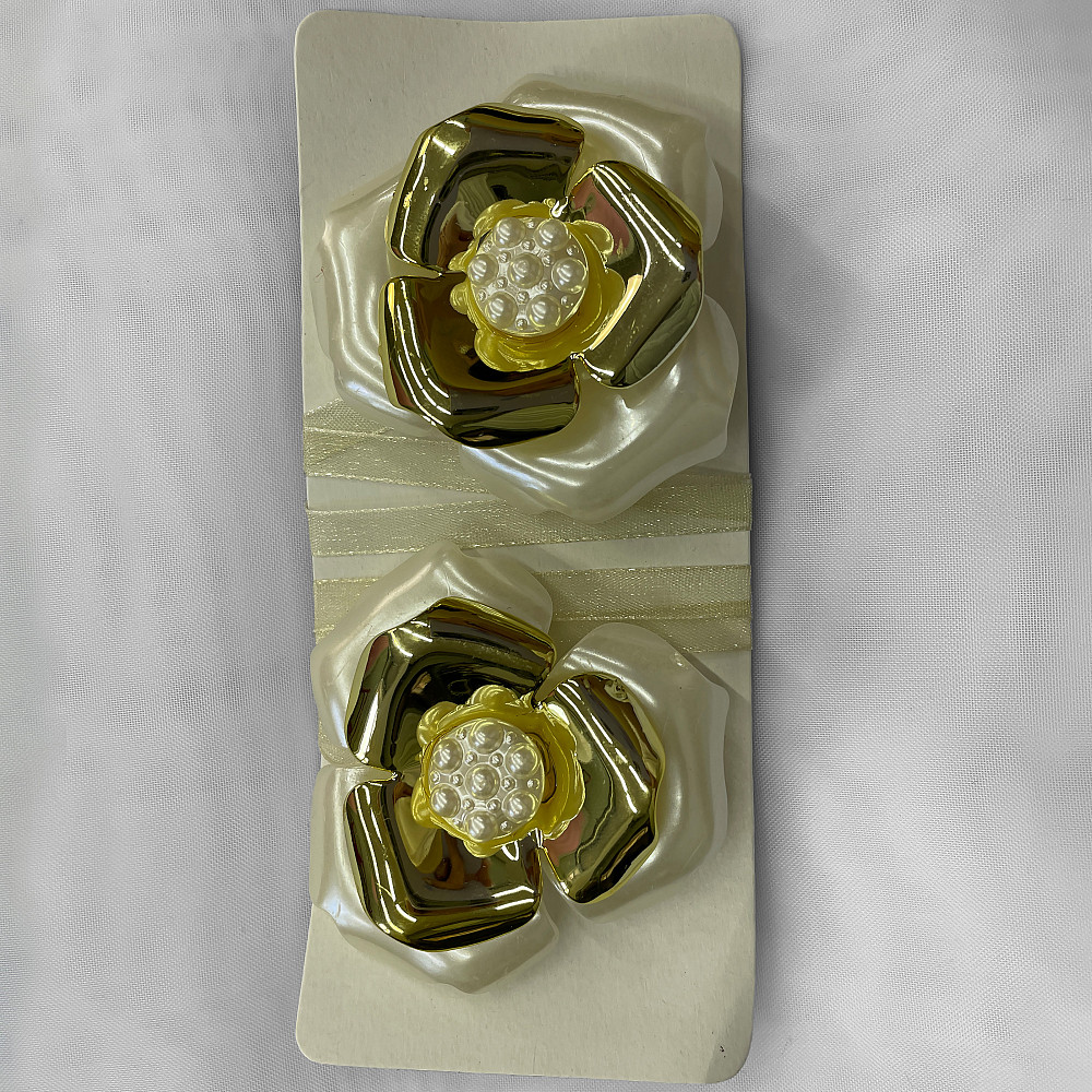 Магніти для штор і гардин Едельвейс набір 2 шт Золотистий з молочним (81-151) Київ - фото 5