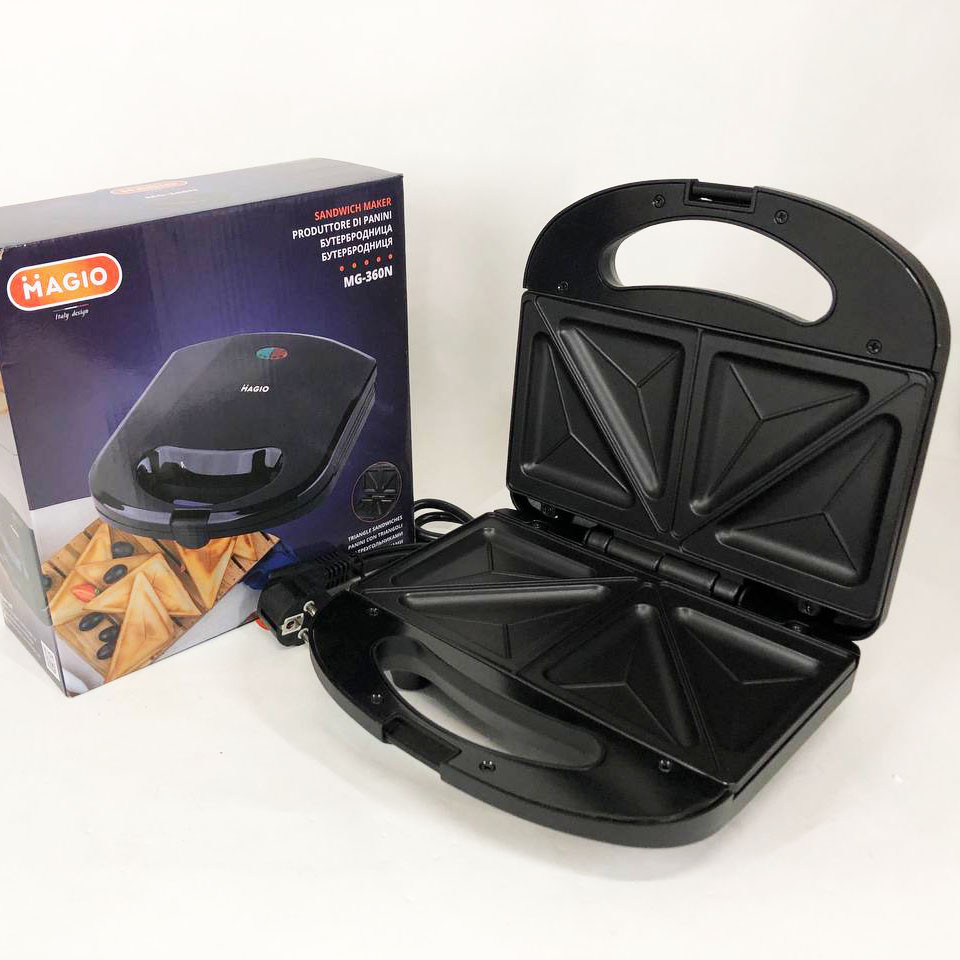 Ребриста бутербродниця MAGIO, бутербродниці настільний гриль, Сендвічниця для бутербродниця BX-46 Івано-Франківськ - фото 3