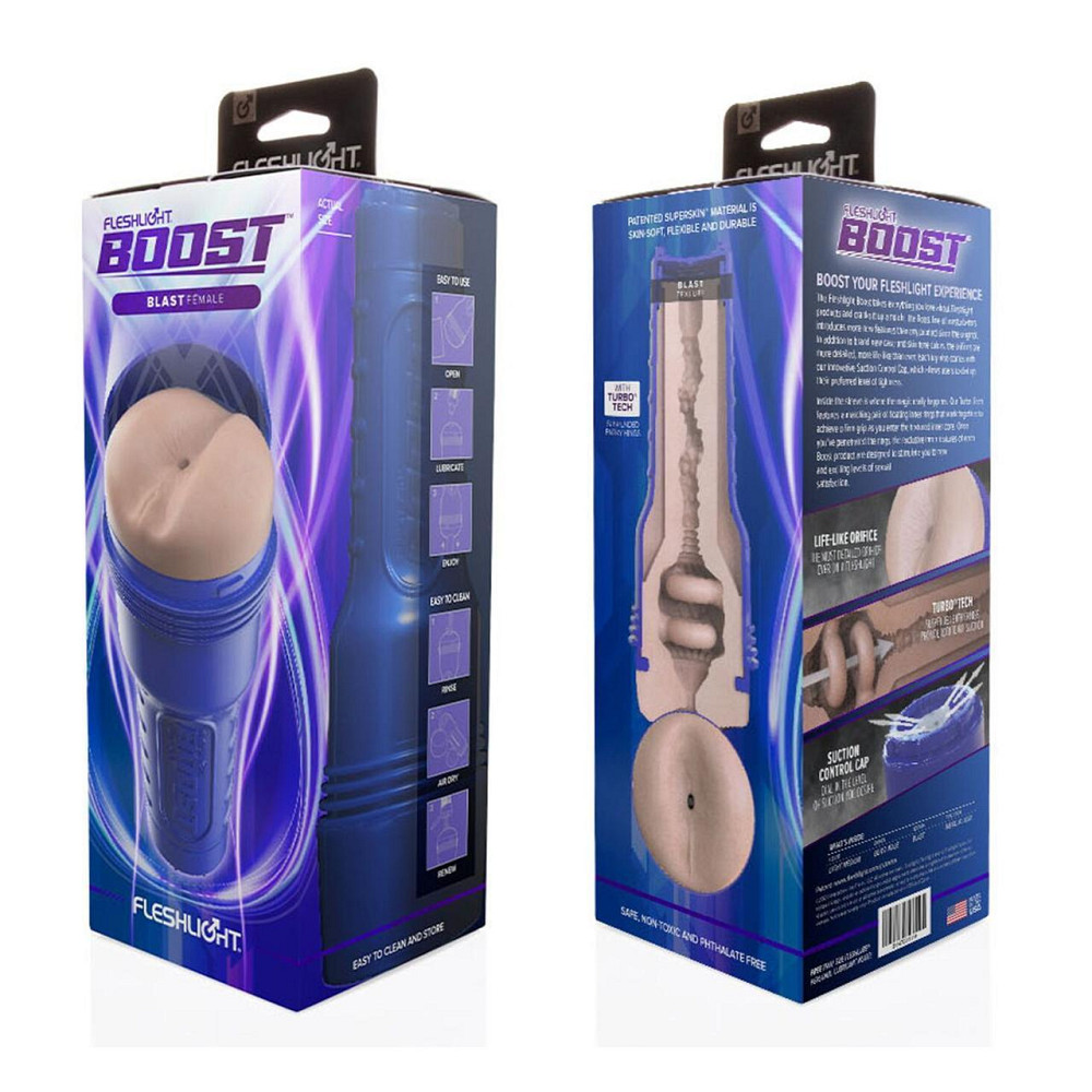 Мастурбатор-попка Fleshlight Boost Blast Female Light Medium Flesh, плаваючі кільця Turbo Tech Sex Aura Київ - фото 5