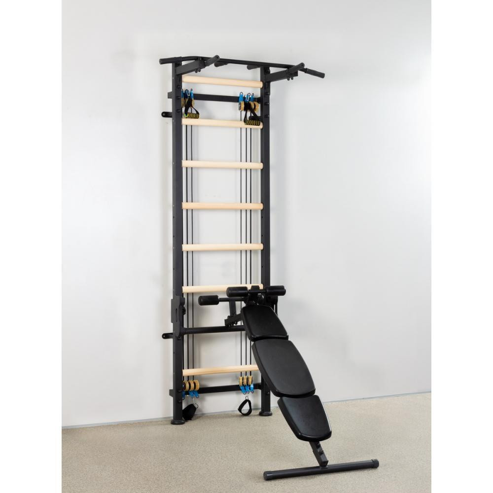 Шведская стенка с эспандерами CrossFullWood спортивная для детей и взрослых усиленная металлическая для семьи Каменское - изображение 2