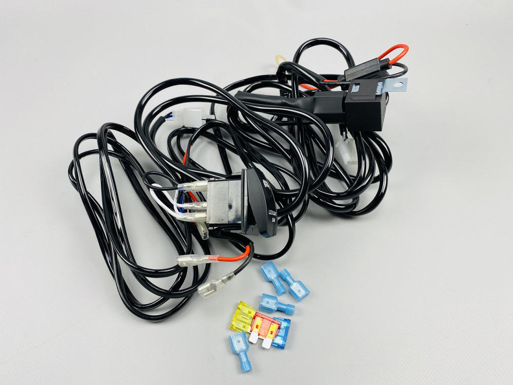 Проводка для будь-яких led фар і led bar в зборі 0-30A 3 м кабель перемикач/реле запобіжники Мукачево - фото 6