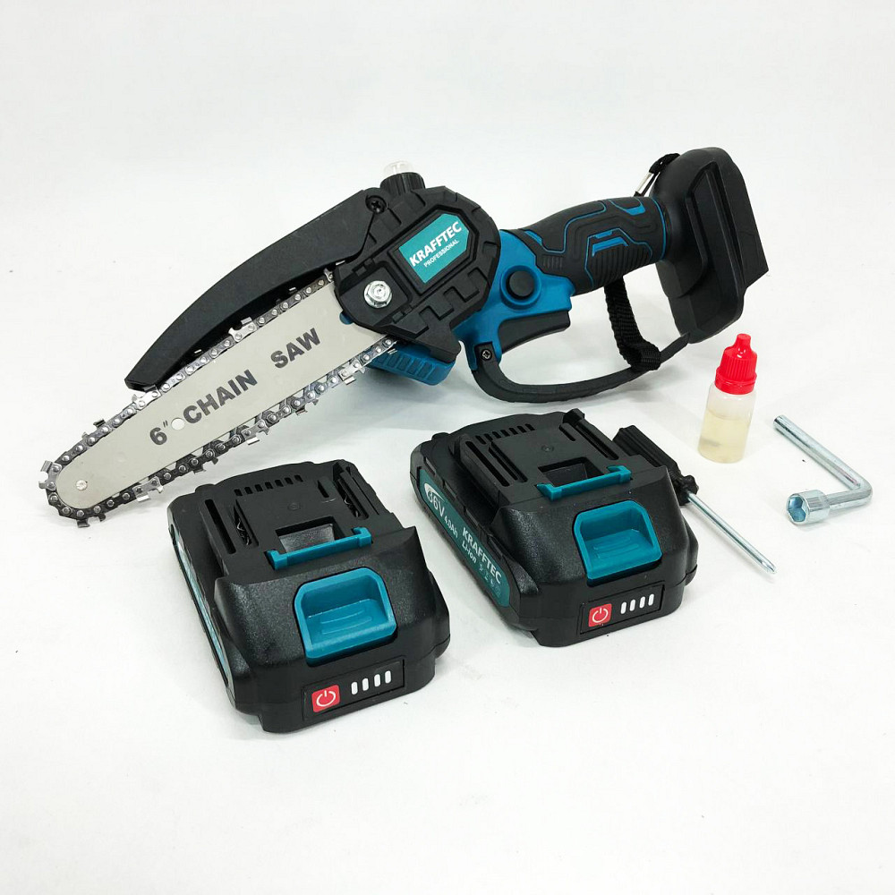 Портативна електрична пила для обрізки дерев Krafftec 15 см, Пила для обрізки гілок в саду HA-97 Івано-Франківськ - фото 5