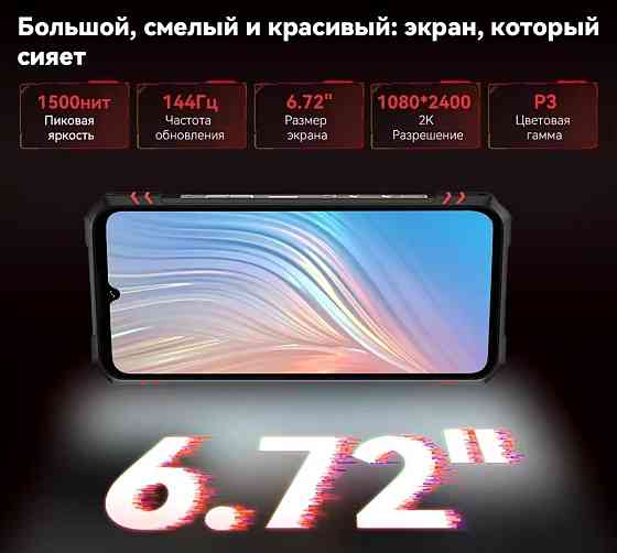 Телефон Cubot King Kong Star 2.5G 12/256Gb. Dim8200 5100mAh. 33W 6.72