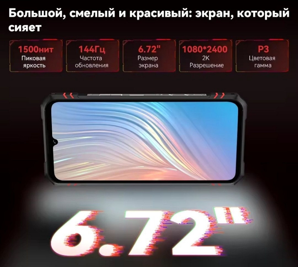 Телефон Cubot King Kong Star 2.5G 12/256Gb. Dim8200 5100mAh. 33W 6.72