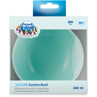 Тарелка детская Canpol babies силиконовая на присоске – бирюзовая (51/400_tur) Винница - изображение 2