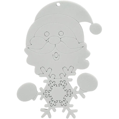 Елочная игрушка Chomik Комплект прикрас для розфарбовування 3 шт 10см та флома (5900779878952_1) Винница - изображение 2