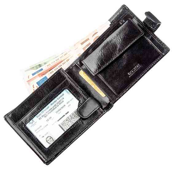 Класичний чоловічий гаманець Boston 18808 Чорний Київ