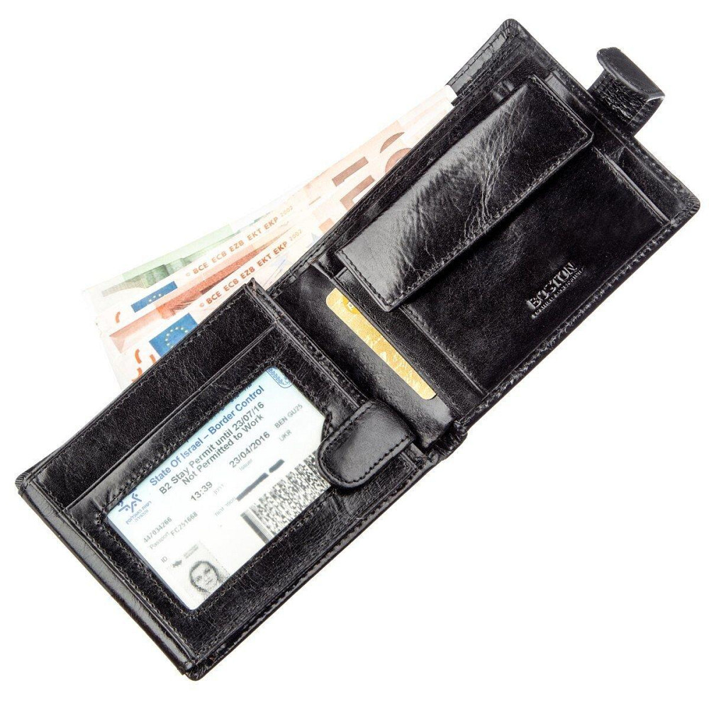 Класичний чоловічий гаманець Boston 18808 Чорний Київ - фото 5