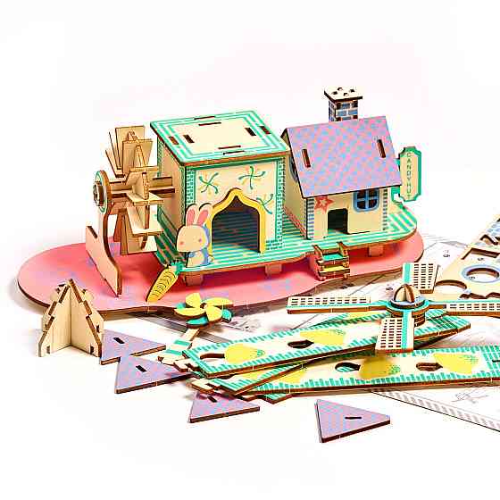 Дерев'яні 3D пазли . Тривимірний конструктор-головоломка 25.2 см * 13 см * 27.7 см Кам'янець-Подільський