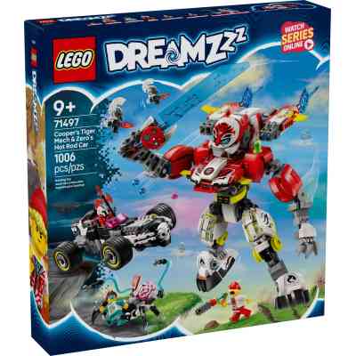 Конструктор LEGO DREAMZzz Робот-тигр Купера та Хот-род авто Зеро (71497) Вінниця